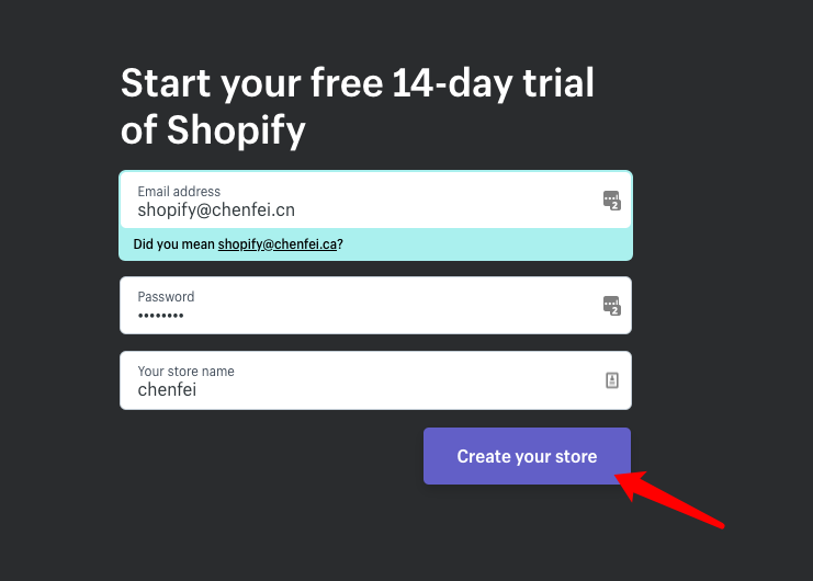 零基础学习独立自建站Shopify开店教程（三） 三分钟注册Shopify店铺 17