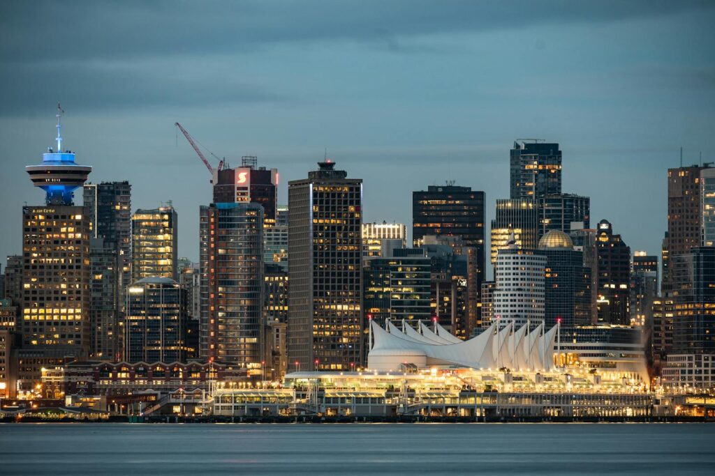 City Skyline during Night Time
